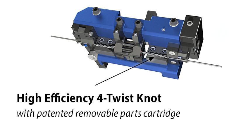 High Efficiency 4-Twist Knot: Accent R400 Wire Tier